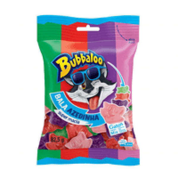 Bala Macia Bubbaloo Mix Azedinha 82,5g
