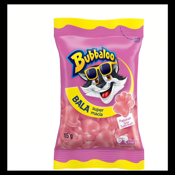 Bala Macia Bubbaloo Tutti-Frutti 15g