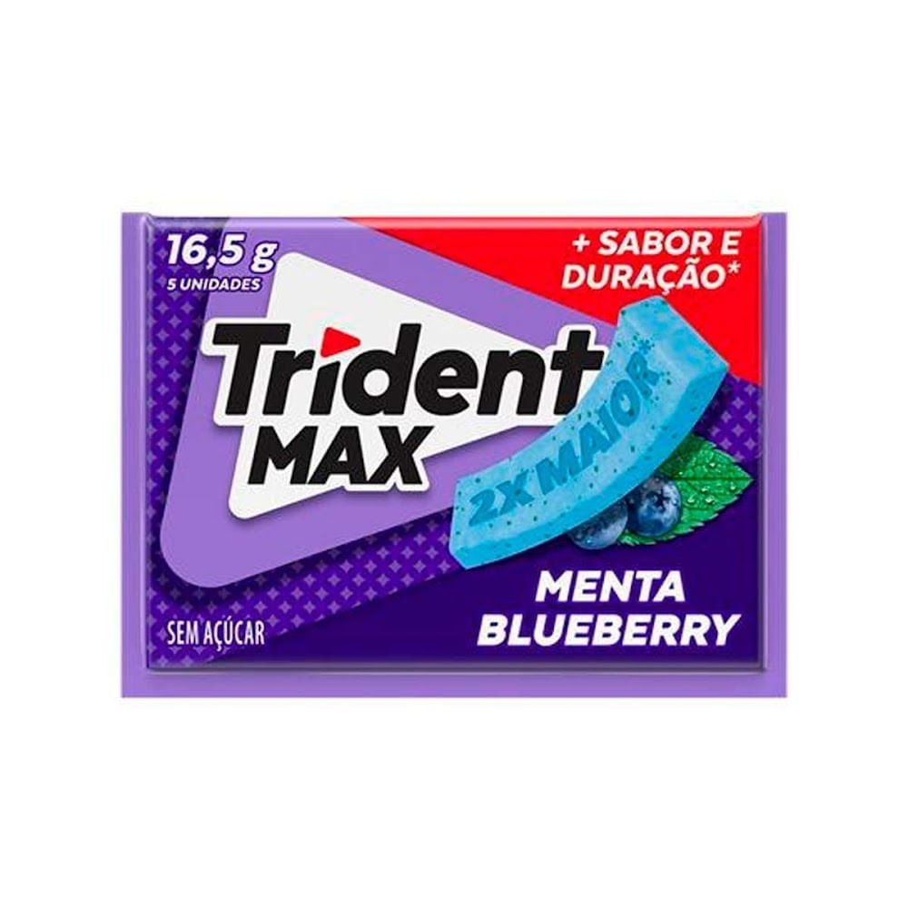 Goma de Mascar Trident Max Bluberry 5 Unidades
