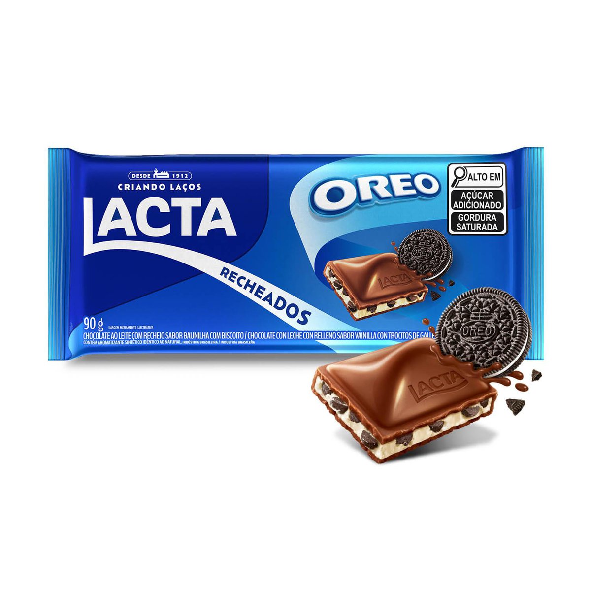 Encontraproduto.com.br - Chocolate Lacta ao Leite Com Recheio de Oreo 90g