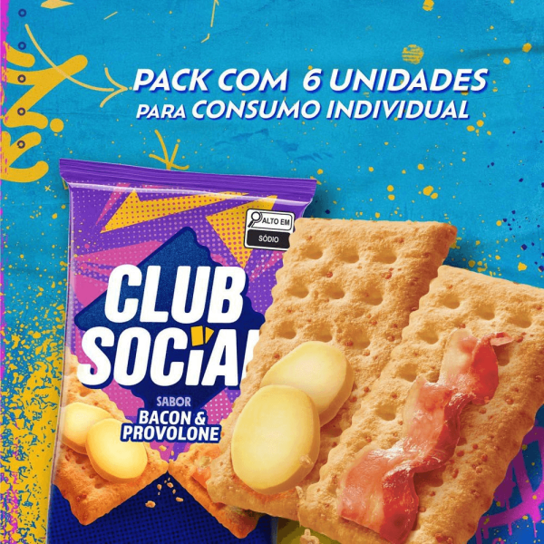 Encontraproduto.com.br - Biscoito Salgado Club Social bacon & provolone 141g