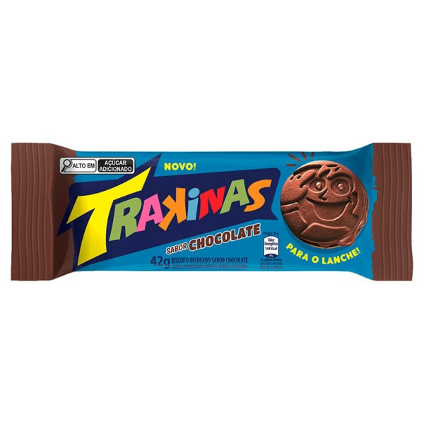 Encontraproduto.com.br - Biscoito Recheado Trakinas Chocolate 42g - Nabisco