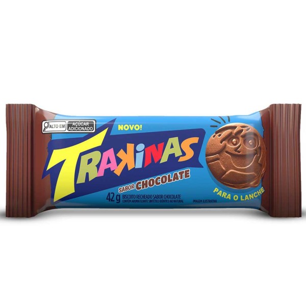 Encontraproduto.com.br - Biscoito Recheado Trakinas Chocolate 42g - Nabisco