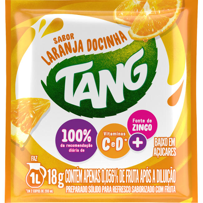 Encontraproduto.com.br - Refresco em Pó Tang Laranja Docinha 18g