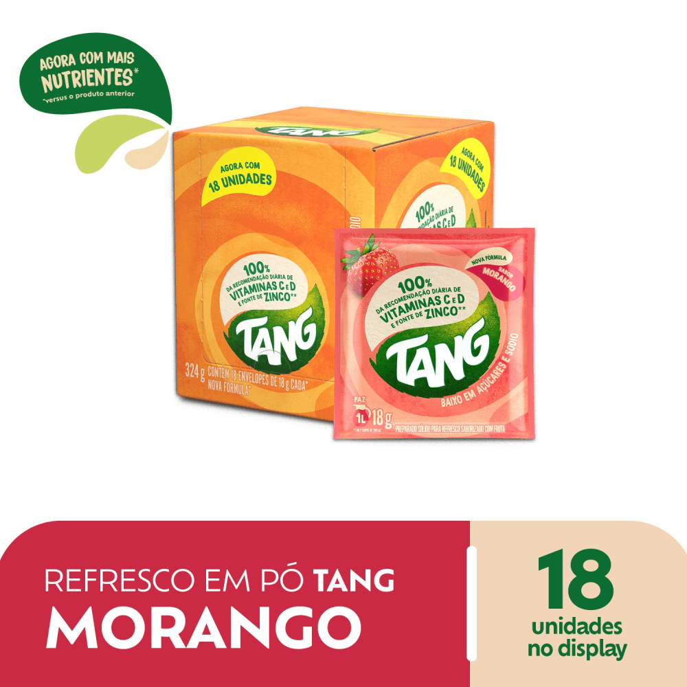 Encontraproduto.com.br - Refresco em Pó Tang Morango 18g