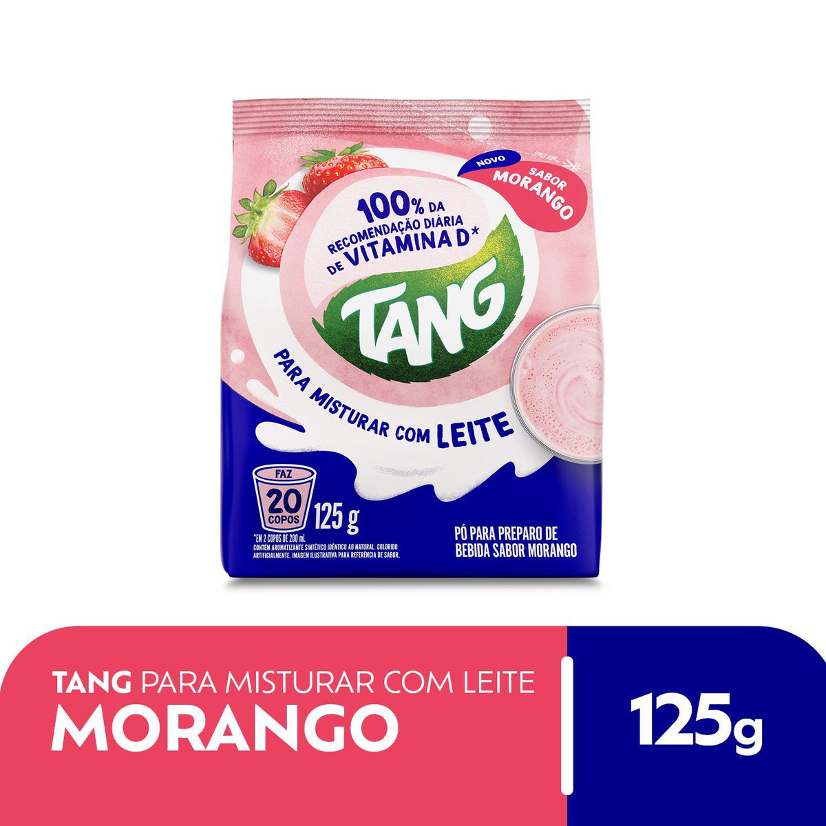 Encontraproduto.com.br - Tang Para Misturar Com Leite Morango 125g