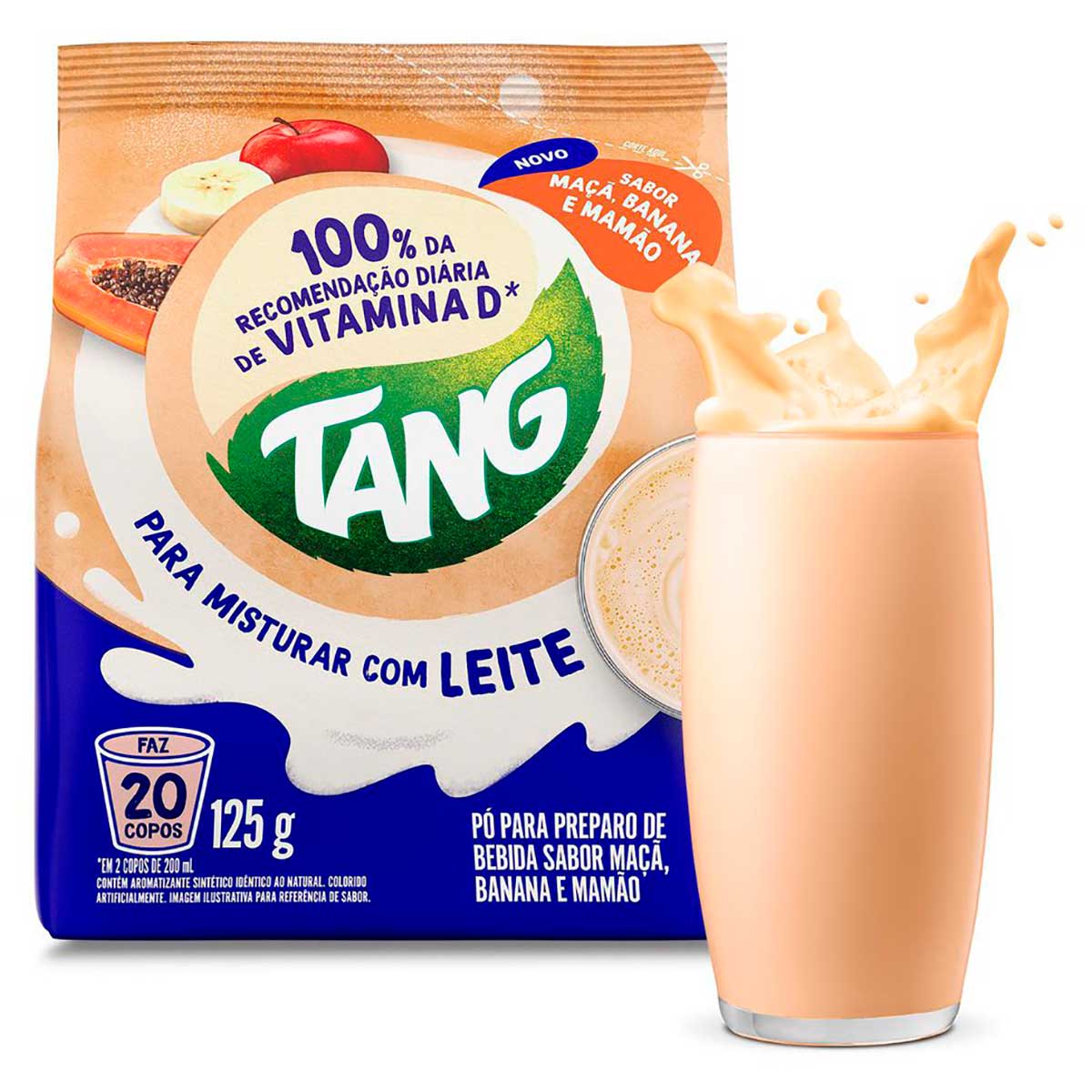 Tang Para Misturar Com Leite Maçã, Banana e Mamão