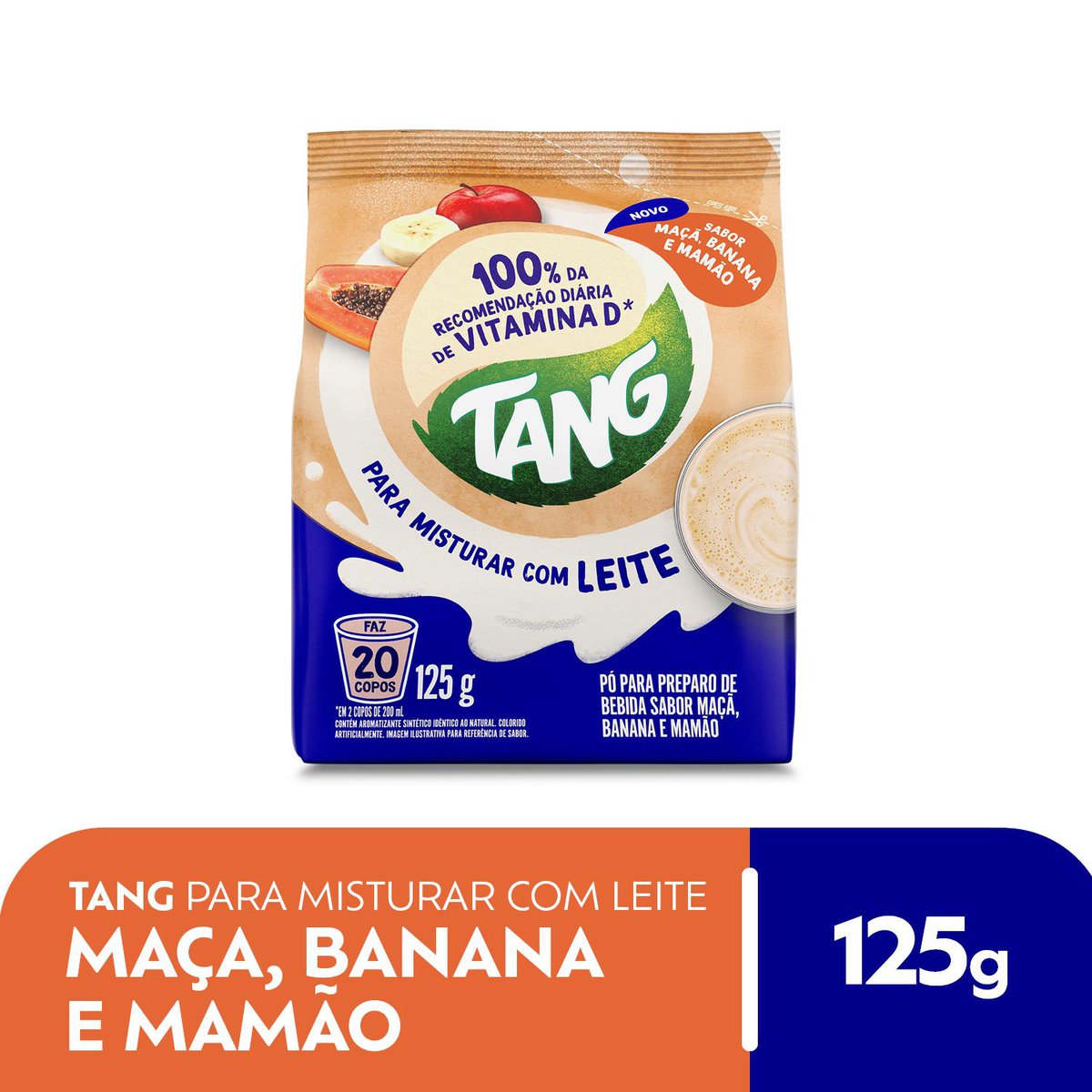 Encontraproduto.com.br - Tang Para Misturar Com Leite Maçã, Banana e Mamão