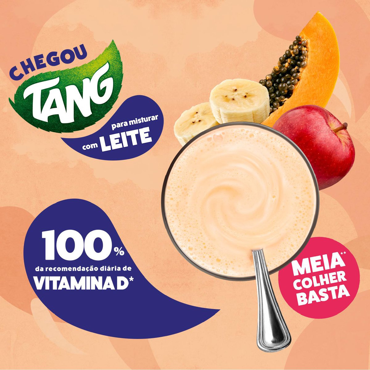 Encontraproduto.com.br - Tang Para Misturar Com Leite Maçã, Banana e Mamão
