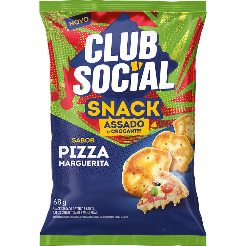 Encontraproduto.com.br - Salgadinho Club Social Pizza Marguerita 68g
