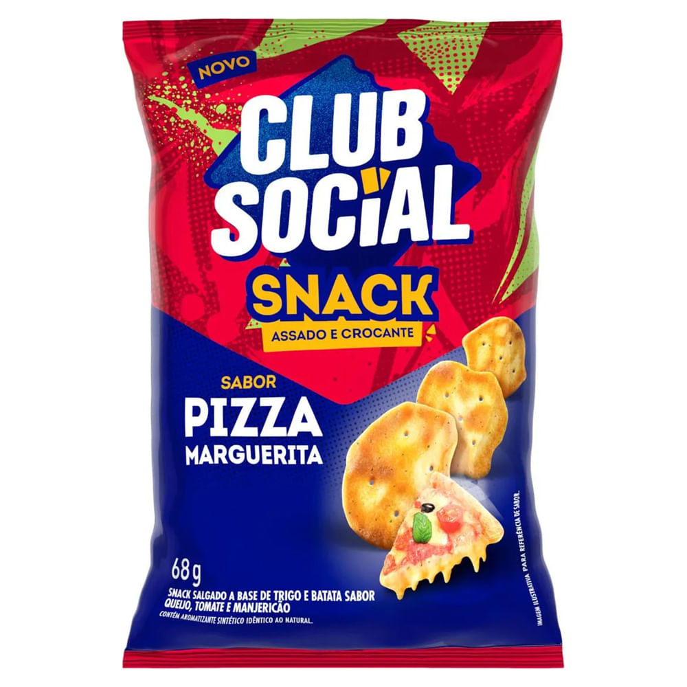 Encontraproduto.com.br - Salgadinho Club Social Pizza Marguerita 68g