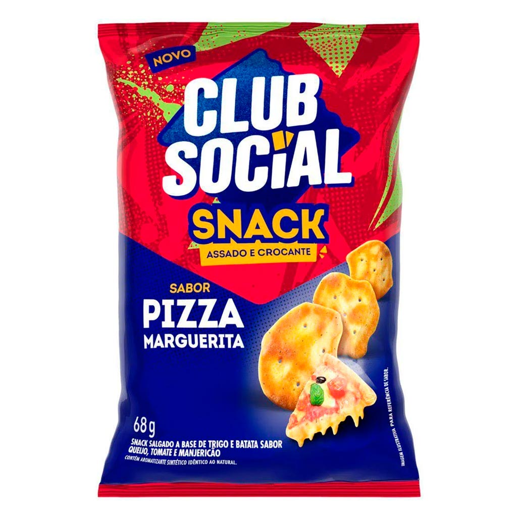 Encontraproduto.com.br - Salgadinho Club Social Pizza Marguerita 68g