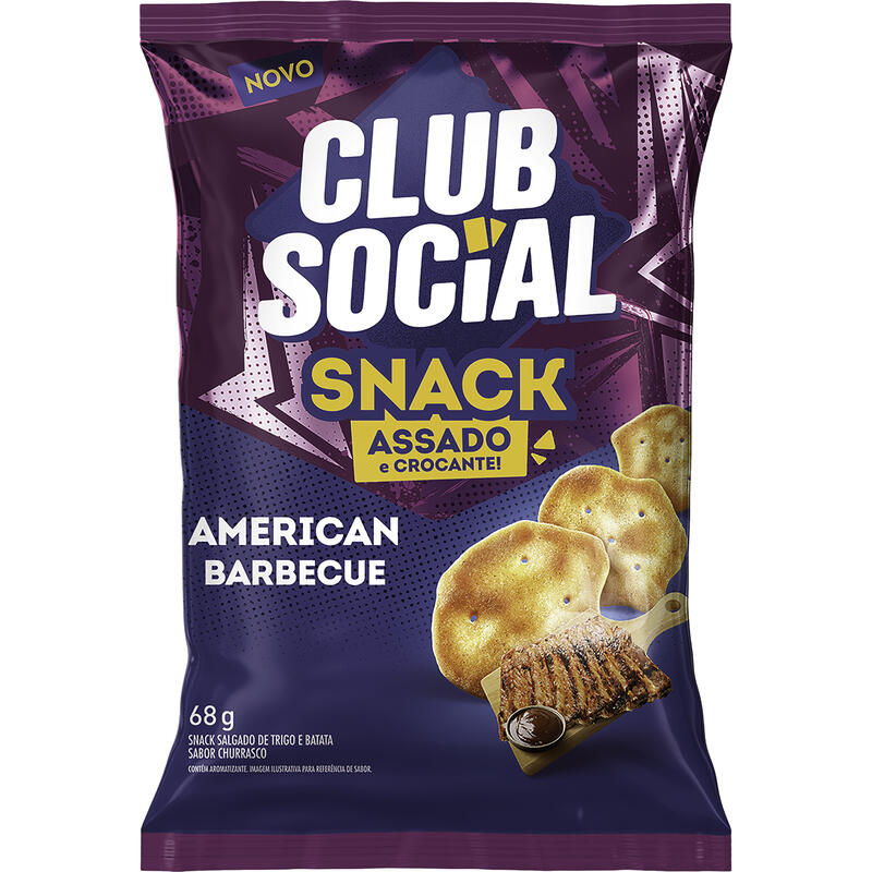 Encontraproduto.com.br - Salgadinho Club Social American Barbecue 68g