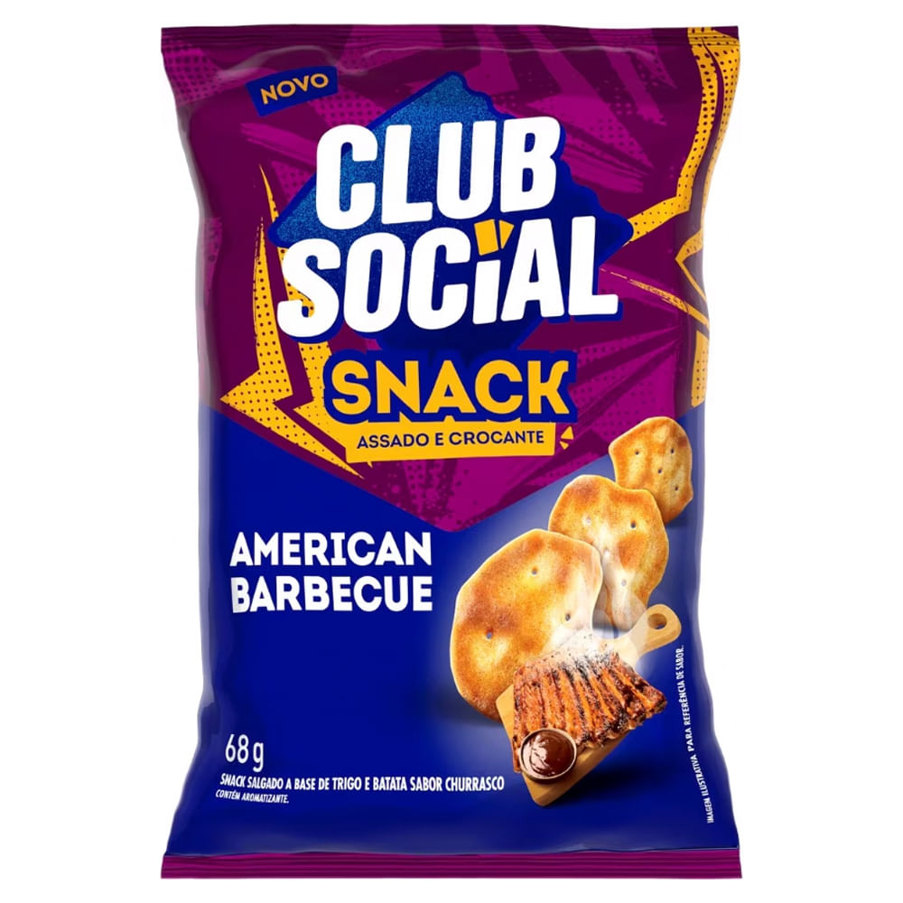 Encontraproduto.com.br - Salgadinho Club Social American Barbecue 68g