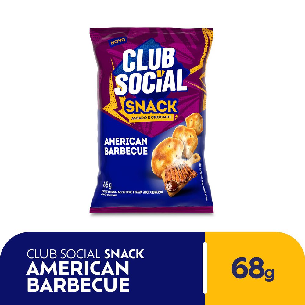 Encontraproduto.com.br - Salgadinho Club Social American Barbecue 68g
