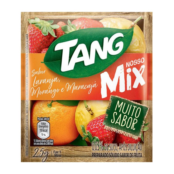 Encontraproduto.com.br - Refresco de Laranja, Morango e Maracujá Tang Nosso Mix 25g
