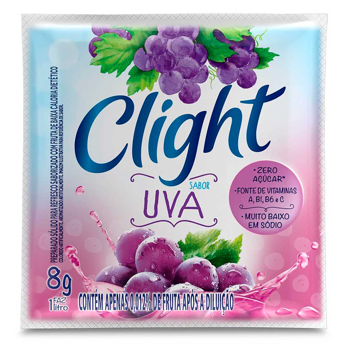 Encontraproduto.com.br - Refresco Em Pó Clight Uva 8g