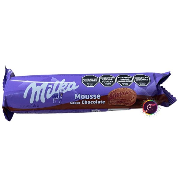 Encontraproduto.com.br - Biscoito Doce Suíço com Recheio de Chocolate Milka Sabor Mousse Embalagem 116g