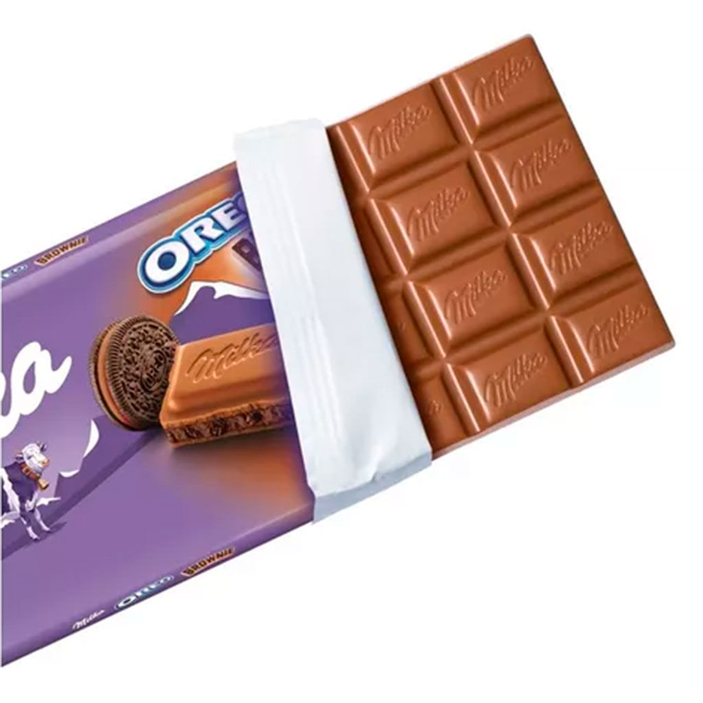 Encontraproduto.com.br - Chocolate Milka Oreo Brownie 100g