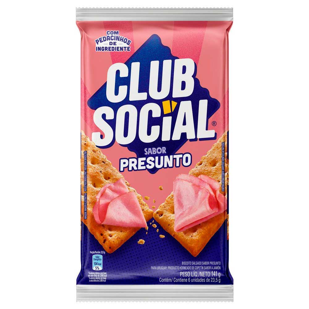 Encontraproduto.com.br - Biscoito Club Social Presunto c/6 - Mondelez