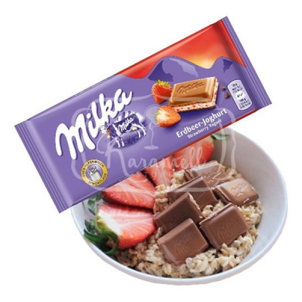 Tablete de Chocolate Milka Strawberry 100g