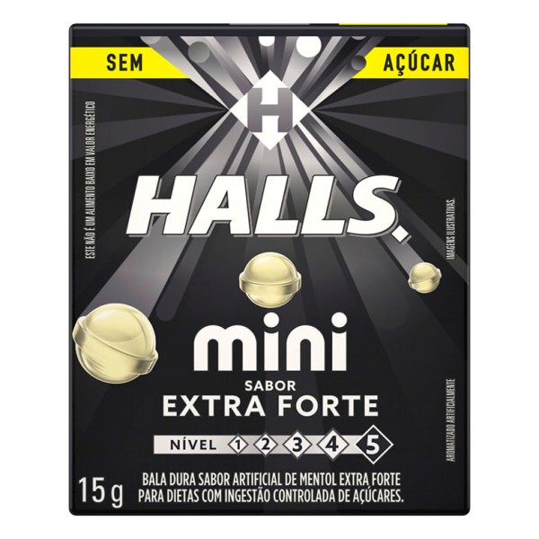 Encontraproduto.com.br - Bala Drops Halls Mini Extra Forte 01Un 15G - Halls