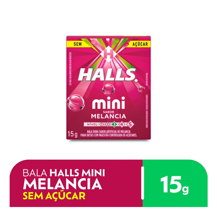 Encontraproduto.com.br - Bala Drops Halls Mini Melancia 01Un 15G - Halls