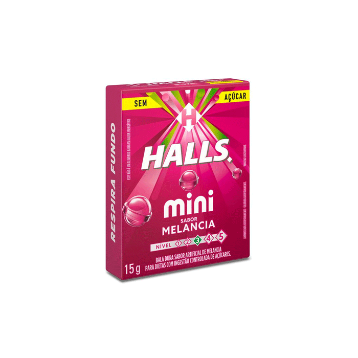 Encontraproduto.com.br - Bala Drops Halls Mini Melancia 01Un 15G - Halls