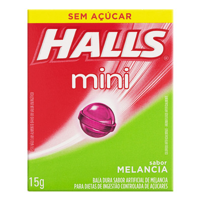 Encontraproduto.com.br - Bala Drops Halls Mini Melancia 01Un 15G - Halls