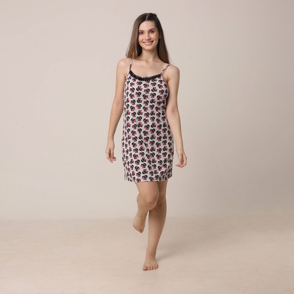 Encontraproduto.com.br - Camisola Estampa Minnie Com Renda -Disney