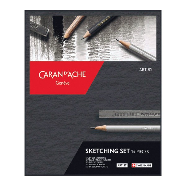 Estojo de Desenho Caran dAche Sketching Set com 14 Unidades - 776714