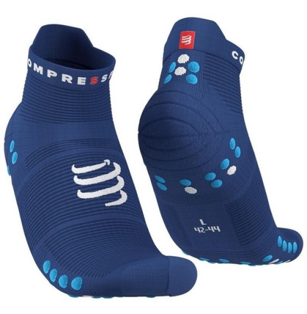 Encontraproduto.com.br - Meia de Corrida Compressport Cano Curto Run Low V4.0 - Azul