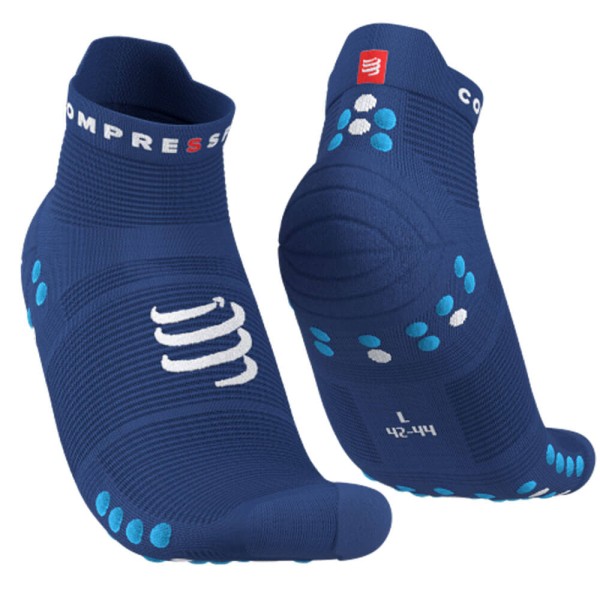 Encontraproduto.com.br - Meia de Corrida Compressport Cano Curto Run Low V4.0 - Azul