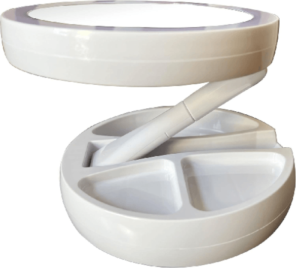 Encontraproduto.com.br - Espelho De Mesa Dupla Face Led Redondo