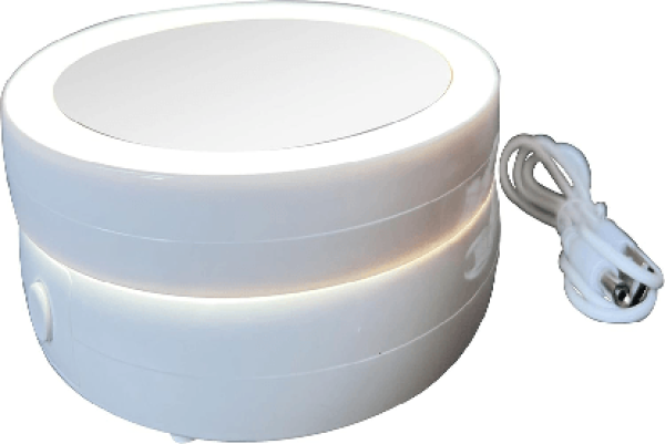 Encontraproduto.com.br - Espelho De Mesa Dupla Face Led Redondo