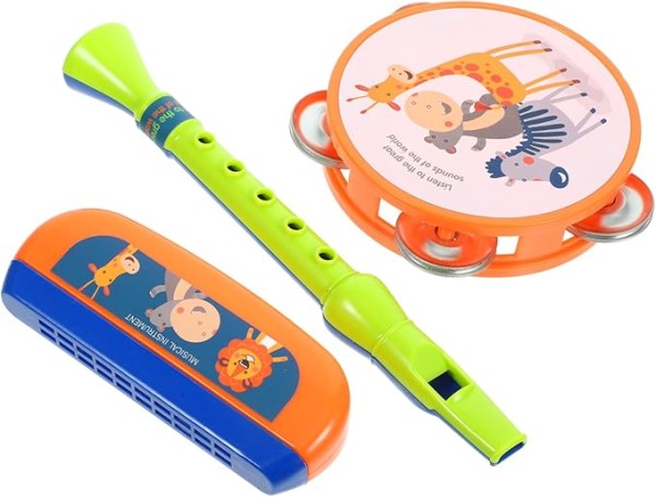Encontraproduto.com.br - Kit Instrumentos Musicais 3 Peças - BANANA TOYS
