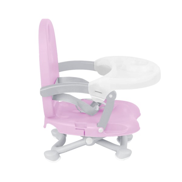 Encontraproduto.com.br - Cadeira de alimentação para Bebê Multikids 6M-15kg portátil Rosa - BB108OUT [Reembalado]