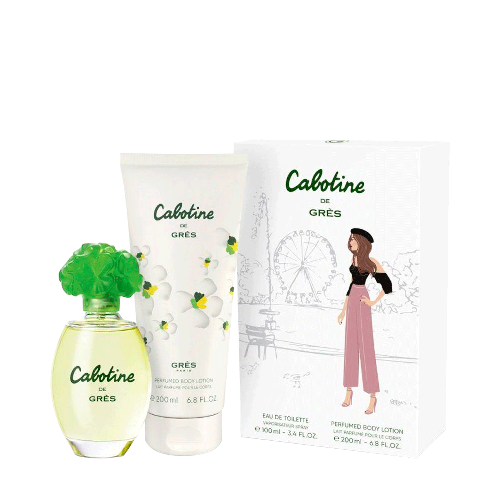 Encontraproduto.com.br - Kit Cabotine De Grès - Eau De Toilette 100ml + Body Lotion 200ml