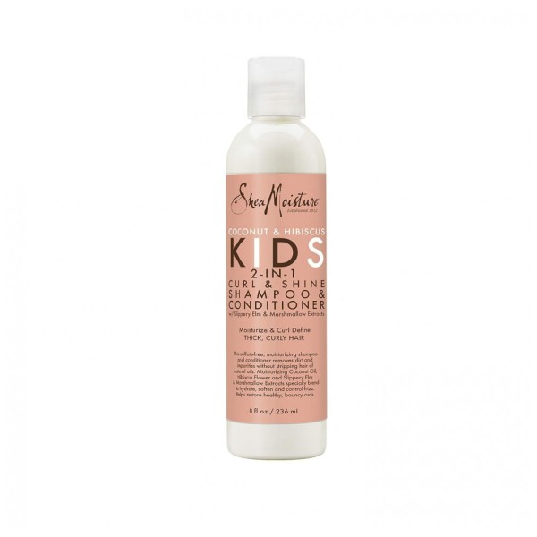Encontraproduto.com.br - Kit Shampoo, Condicionador e Finalizador para Crianças com Cabelo Cacheado, Óleo de Coco e Flor de Hibisco, SHEAMOISTURE, Dourado