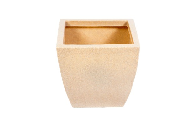 Vaso Plástico Quadrado Apolo Bege Afort Vasos