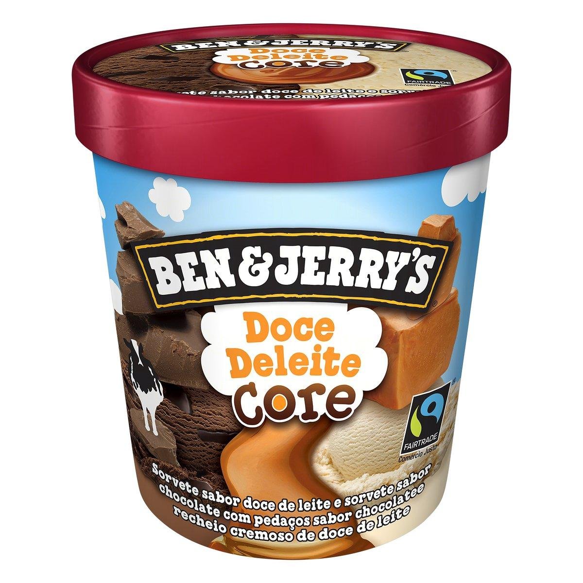 Encontraproduto.com.br - Sorvete Ben&jerrys Doce De Leite Core Pote 458ml