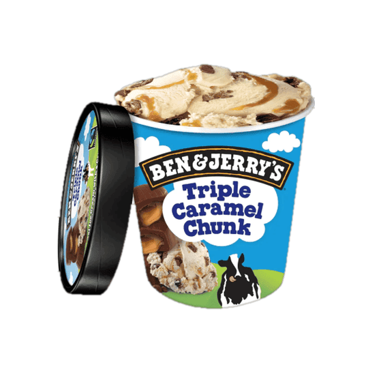 Encontraproduto.com.br - Sorvete Triple Caramel Chunk Ben & Jerrys Pote 458ml