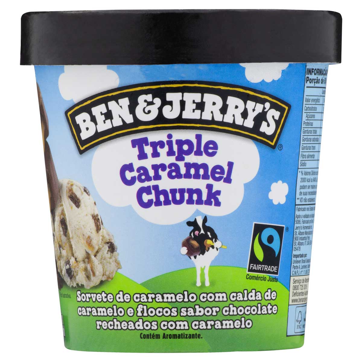 Encontraproduto.com.br - Sorvete Triple Caramel Chunk Ben & Jerrys Pote 458ml
