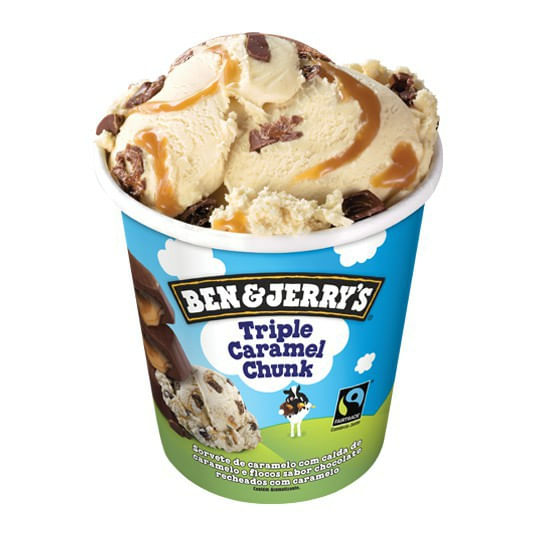 Encontraproduto.com.br - Sorvete Triple Caramel Chunk Ben & Jerrys Pote 458ml