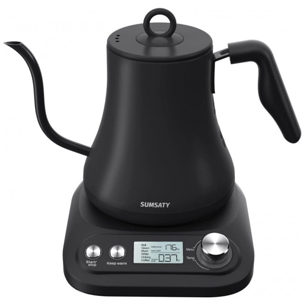 Encontraproduto.com.br - Chaleira Elétrica 800mL em Aço Inoxidável com Desligamento Automático e Proteção Contra Fervura, 110v, SUMSATY, Preto