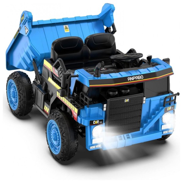 Encontraproduto.com.br - Caminhão Elétrico Infantil com Controle Remoto e Caçamba, 12V, ANPABO, Azul