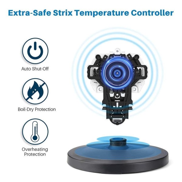 Encontraproduto.com.br - Secura Chaleira Elétrica Inox 1.5l Com Proteção Auto-off E Led 120V 1350W