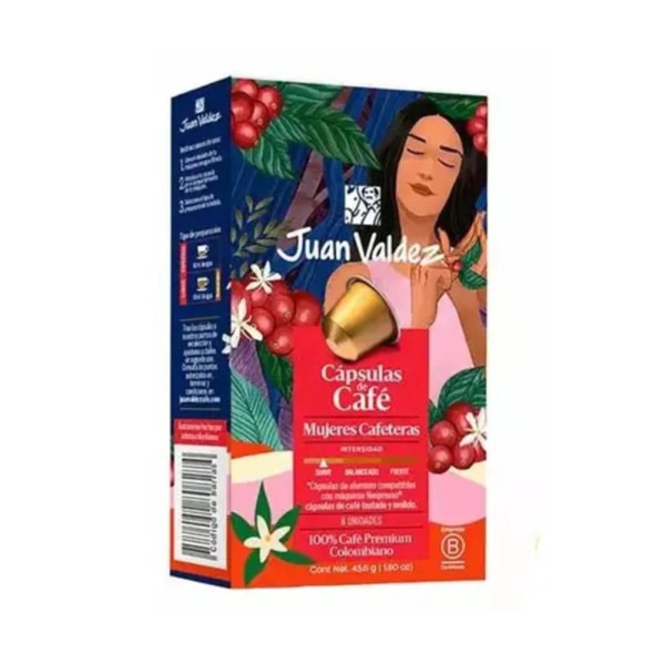 Encontraproduto.com.br - Café em Cápsulas Mujeres Cafeteras Juan Valdez 8 Unidades