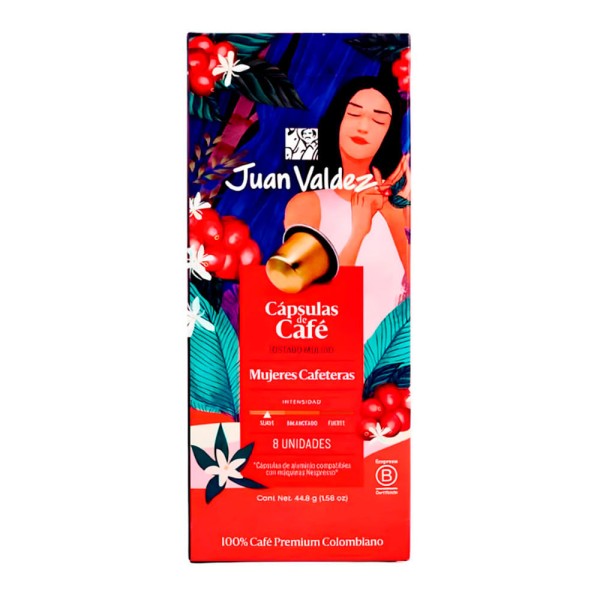 Encontraproduto.com.br - Café em Cápsulas Mujeres Cafeteras Juan Valdez 8 Unidades