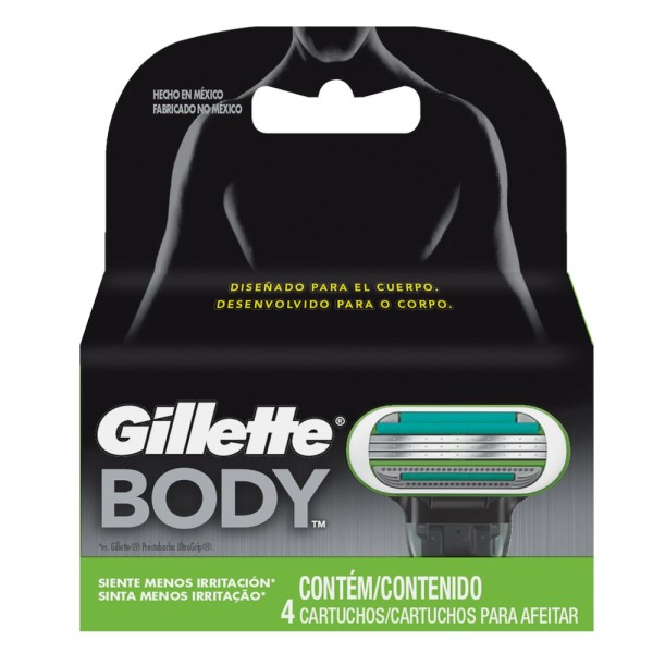 Encontraproduto.com.br - Carga Gillette Body Com 4Un - Gillette Body
